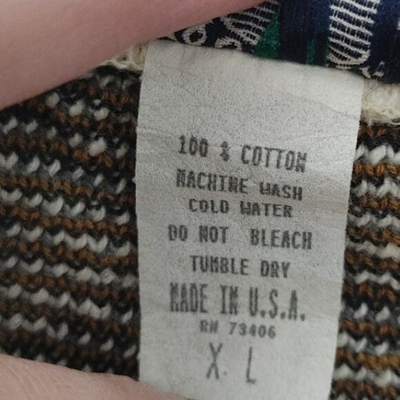 Vintage Poplar Classics Mens Sweater Geometric Aztec XL USA - Picture 4 of 5